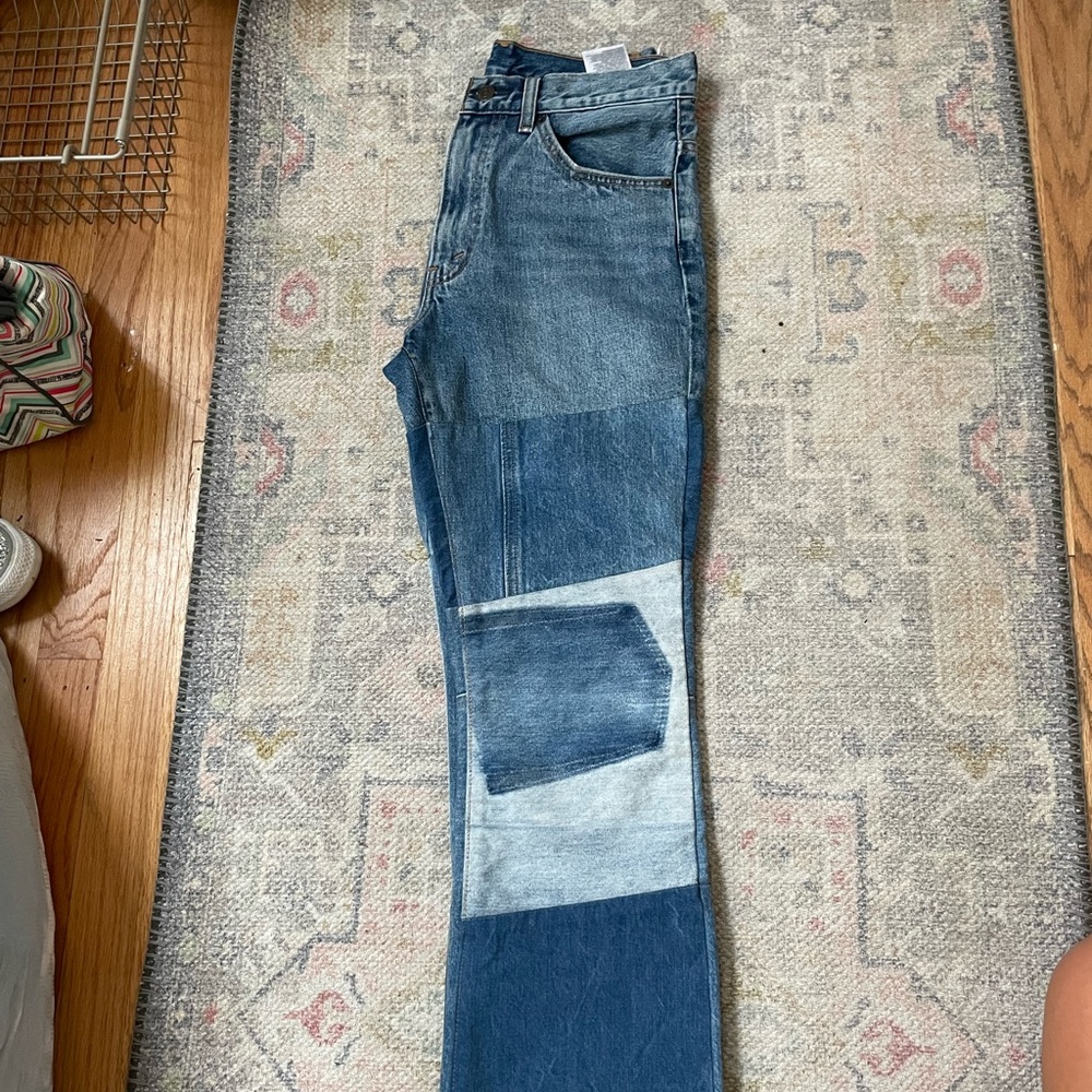 levi patchwork jeans